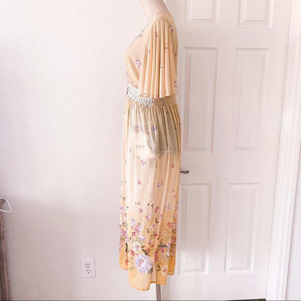 L.I.F.E Yellow Floral Kimono - Picture 5 of 12
